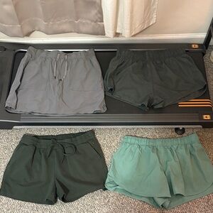 Set of Four Athletic Shorts in Green
